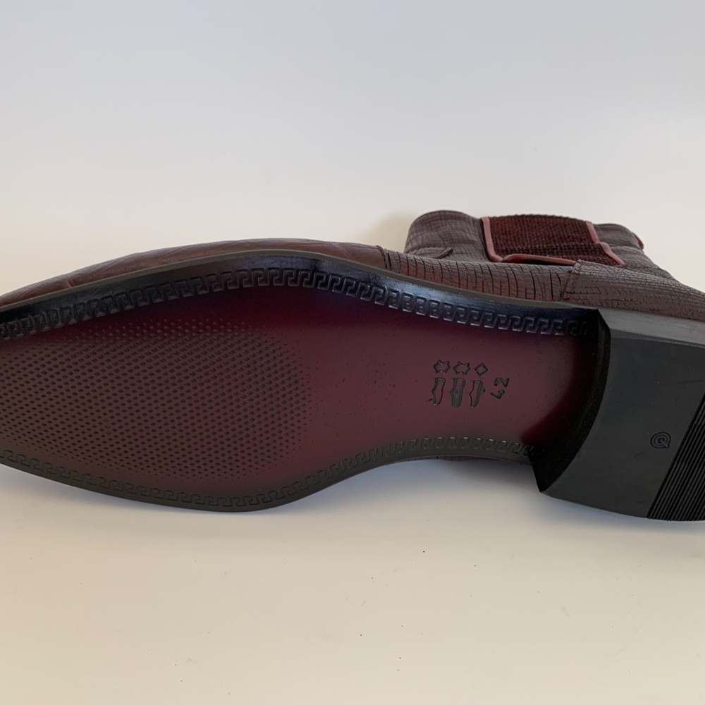 Burgundy Chelsea Leather Boots - Picture 4 of 5